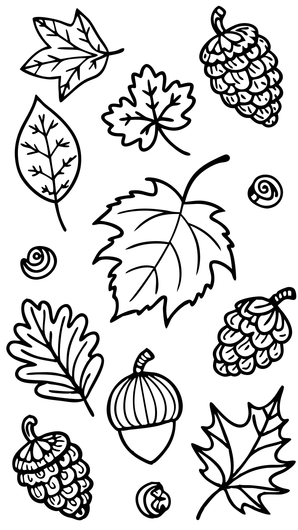 autumn leaf coloring page